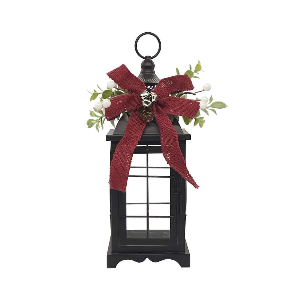 Discount π₯ 11.8" Black Lantern with Red Bow by Ashland® β 3 Discount π₯ 11.8" Black Lantern with Red Bow by Ashland® β