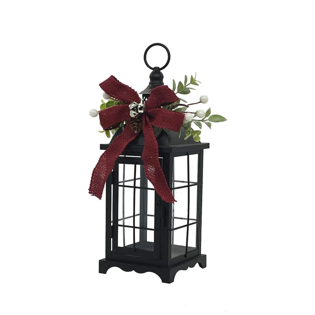 Discount π₯ 11.8" Black Lantern with Red Bow by Ashland® β 4 Discount π₯ 11.8" Black Lantern with Red Bow by Ashland® β - Image 2