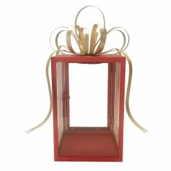 Deals ❤️ 13.5" Red & Gold Gift Box Lantern by Ashland® ⌛ -Christmas Shop 10701725 3