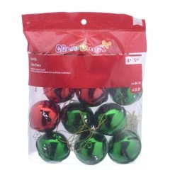 Hot Sale ⌛ 48mm Red & Green Snowflake Bells by Creatology™ 🧨 -Christmas Shop 10701782 1