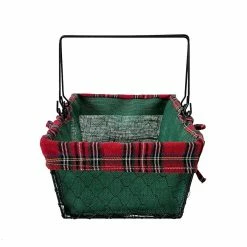 Budget 🧨 13" Large Wire Basket with Green Burlap by Ashland® ✨ -Christmas Shop 10701819 3