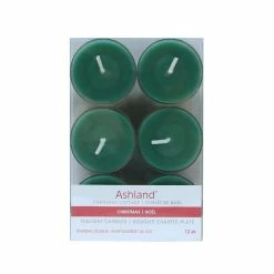 Flash Sale ⌛ Christmas Cottage Smooth Green Tealights by Ashland®, 12ct. 🧨