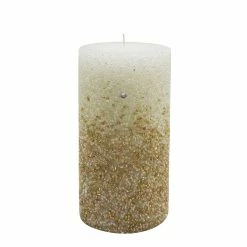 New 🥰 3" x 6" Champagne Beaded Pillar Candle by Ashland® 👏