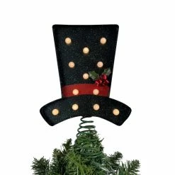 Deals ⌛ 10" Snowman Top Hat Lighted Tree Topper by Ashland® 🛒 -Christmas Shop 10701970 3