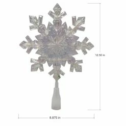 Hot Sale 🛒 12.5" Iridescent Snowflake Lighted Tree Topper by Ashland® 🌟 -Christmas Shop 10701975 5