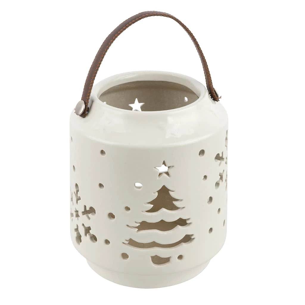 Flash Sale β 7" White π Christmas Tree & Snowflake Ceramic Tealight Lantern by Ashland® π€© 4 Flash Sale β 7" White π Christmas Tree & Snowflake Ceramic Tealight Lantern by Ashland® π€© - Image 2