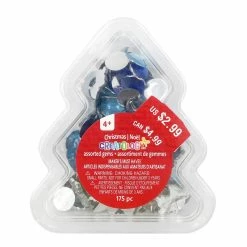 Budget ✨ Assorted 🎅 Christmas Gems In Tree Shaped Container by Creatology™ 🔥 -Christmas Shop 10702193 10