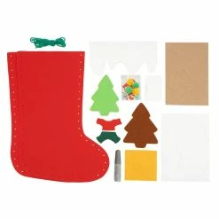 Best Pirce ✨ Red Felt ❄ Christmas Stocking Craft Kit by Creatology™ 🔥 -Christmas Shop 10702394 2