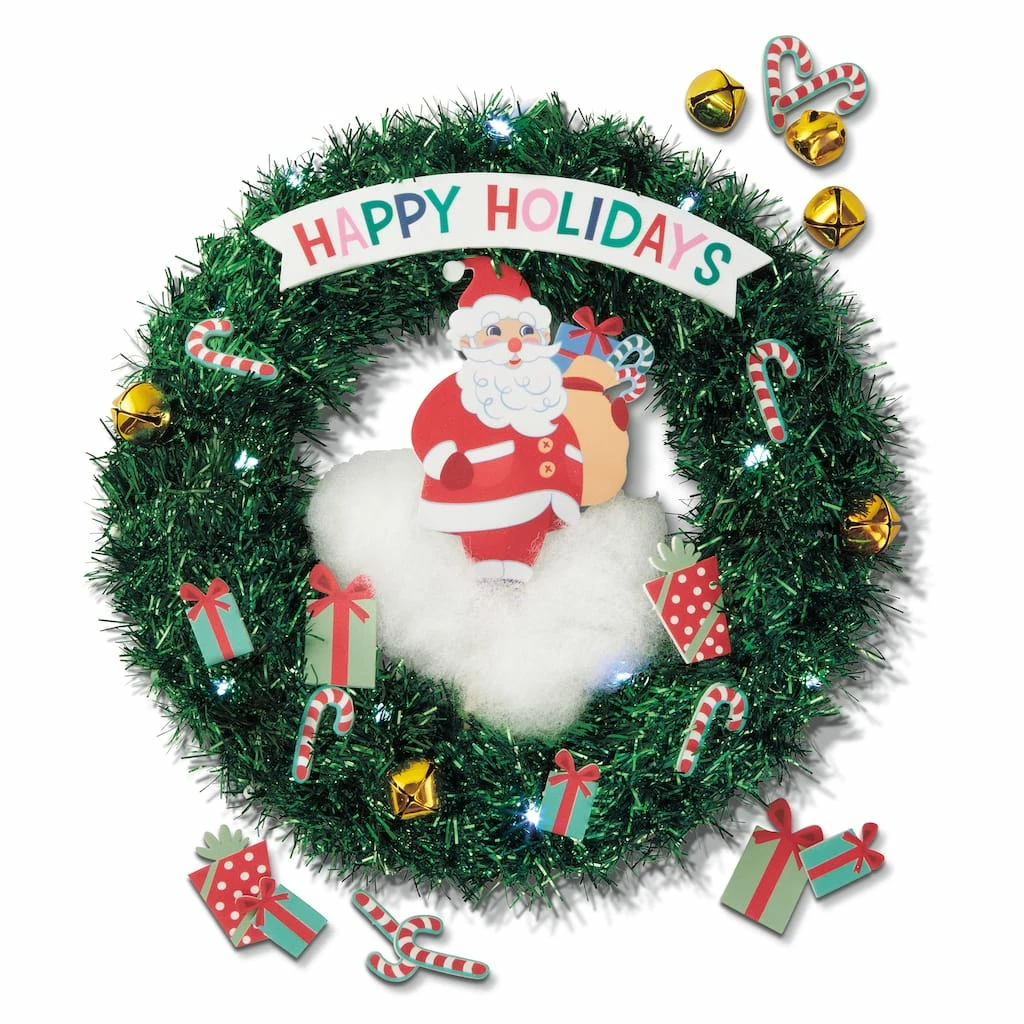 Outlet 𧨠Happy Holidays Tinsel Wreath Craft Kit by Creatology™ β€οΈ 4 Outlet 𧨠Happy Holidays Tinsel Wreath Craft Kit by Creatology™ β€οΈ - Image 2