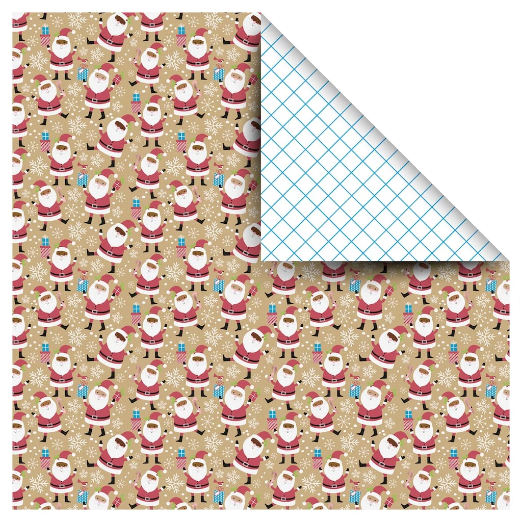 Brand new π Santa Kraft Gift Wrap by Celebrate It™ π Christmas π€© 3 Brand new π Santa Kraft Gift Wrap by Celebrate It™ π Christmas π€©