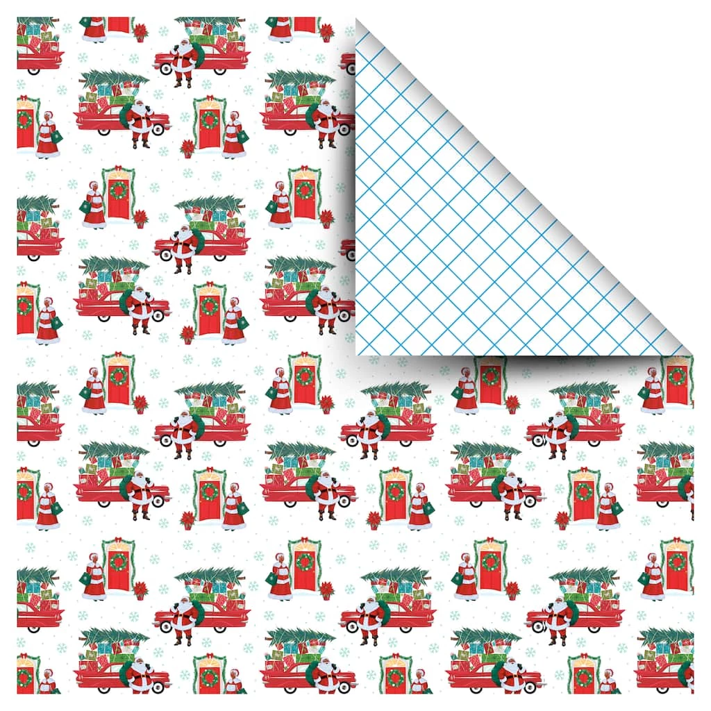 New π Santa Scene Gift Wrap by Celebrate It™ β Christmas β¨ 3 New π Santa Scene Gift Wrap by Celebrate It™ β Christmas β¨