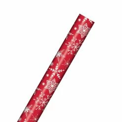 Best Sale 🎁 Red Snowflakes Gift Wrap by Celebrate It™ 🔔 Christmas 🧨 -Christmas Shop 10702813 3