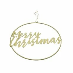 Budget 🥰 16" Gold Merry ❄ Christmas Form Wreath by Ashland® 🔔 -Christmas Shop 10702873 2