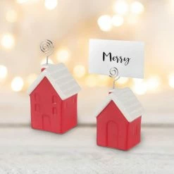 Best Sale 🧨 4" 🎁 Christmas House Place Card Holders by Celebrate It™, 2ct. 👍 -Christmas Shop 10703022 3