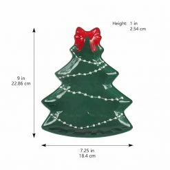 New 🥰 9" 🎄 Christmas Tree Platter by Celebrate It™ 🔔 -Christmas Shop 10703028 4