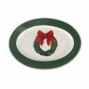 Coupon 🥰 14" Green & White Wreath Oval Platter by Celebrate It™ 🎉