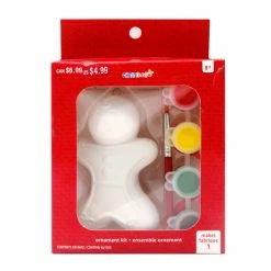 Budget 🤩 Gingerbread Man Color Your Own 3D Ceramic Ornament Kit by Creatology™ 👍 -Christmas Shop 10703213 2