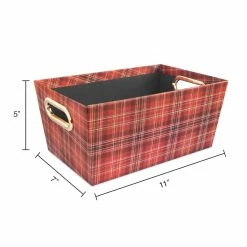 Flash Sale 🔥 Small Red Plaid 🎄 Christmas Gift Bin by Ashland® ⭐ -Christmas Shop 10703264 3