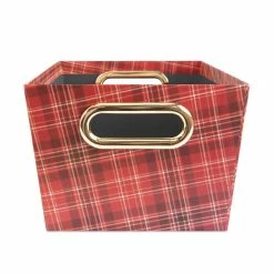 Flash Sale 🔥 Small Red Plaid 🎄 Christmas Gift Bin by Ashland® ⭐ -Christmas Shop 10703264 4
