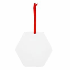 Flash Sale 👍 3" Hexagon Sublimation Ceramic Ornament by Make Market® ⭐