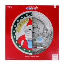 Promo ❤️ 9" Santa Color Your Own Ceramic Plate Kit by Creatology™ ⭐ -Christmas Shop 10703396 2