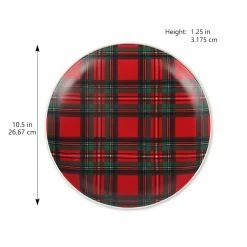 Promo 🎉 10.5" Tartan Dinner Plate by Celebrate It™ 👍 -Christmas Shop 10703564 4