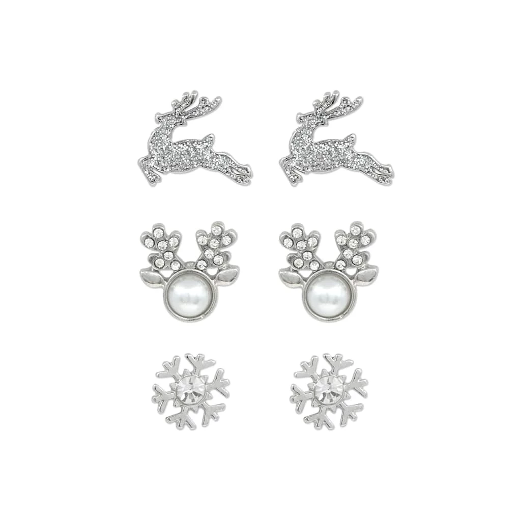 Promo π Christmas Silver Deer Earrings Set by Celebrate It™ π 4 Promo π Christmas Silver Deer Earrings Set by Celebrate It™ π - Image 2