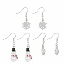 Hot Sale 🤩 Christmas Snowman Dangle Earrings Set by Celebrate It™ ⌛ -Christmas Shop 10703751 3