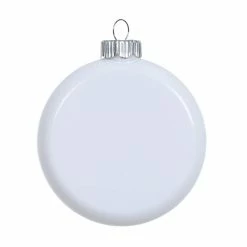 Best Pirce 🔔 4ct. 3" Flat White Plastic Ornaments by Make Market® 🔔 Christmas 🔔