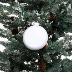 Best Pirce 🔔 4ct. 3" Flat White Plastic Ornaments by Make Market® 🔔 Christmas 🔔 -Christmas Shop 10703797 4