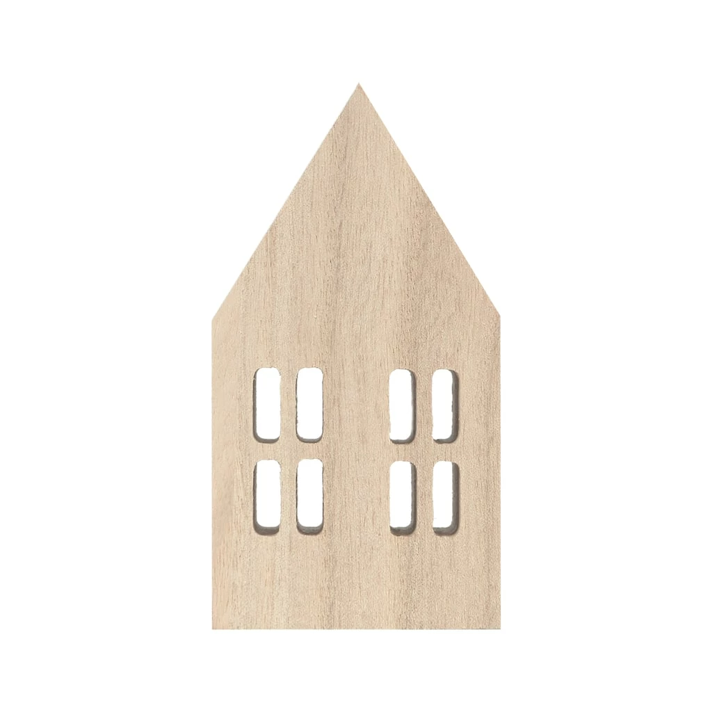 Cheap π 4" D.I.Y. Wood House Décor with Symmetrical Window Cutouts by Make Market® 𧨠3 Cheap π 4" D.I.Y. Wood House Décor with Symmetrical Window Cutouts by Make Market® π§¨
