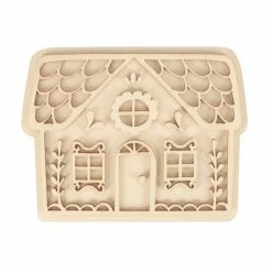 Wholesale 🧨 5" D.I.Y. Wood Gingerbread House Plaque by Make Market® ⌛