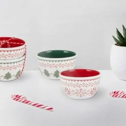 Promo 👍 4.5" Snowflake & 🔔 Christmas Tree Bowl Set by Celebrate It™ 💯 -Christmas Shop 10704120 3