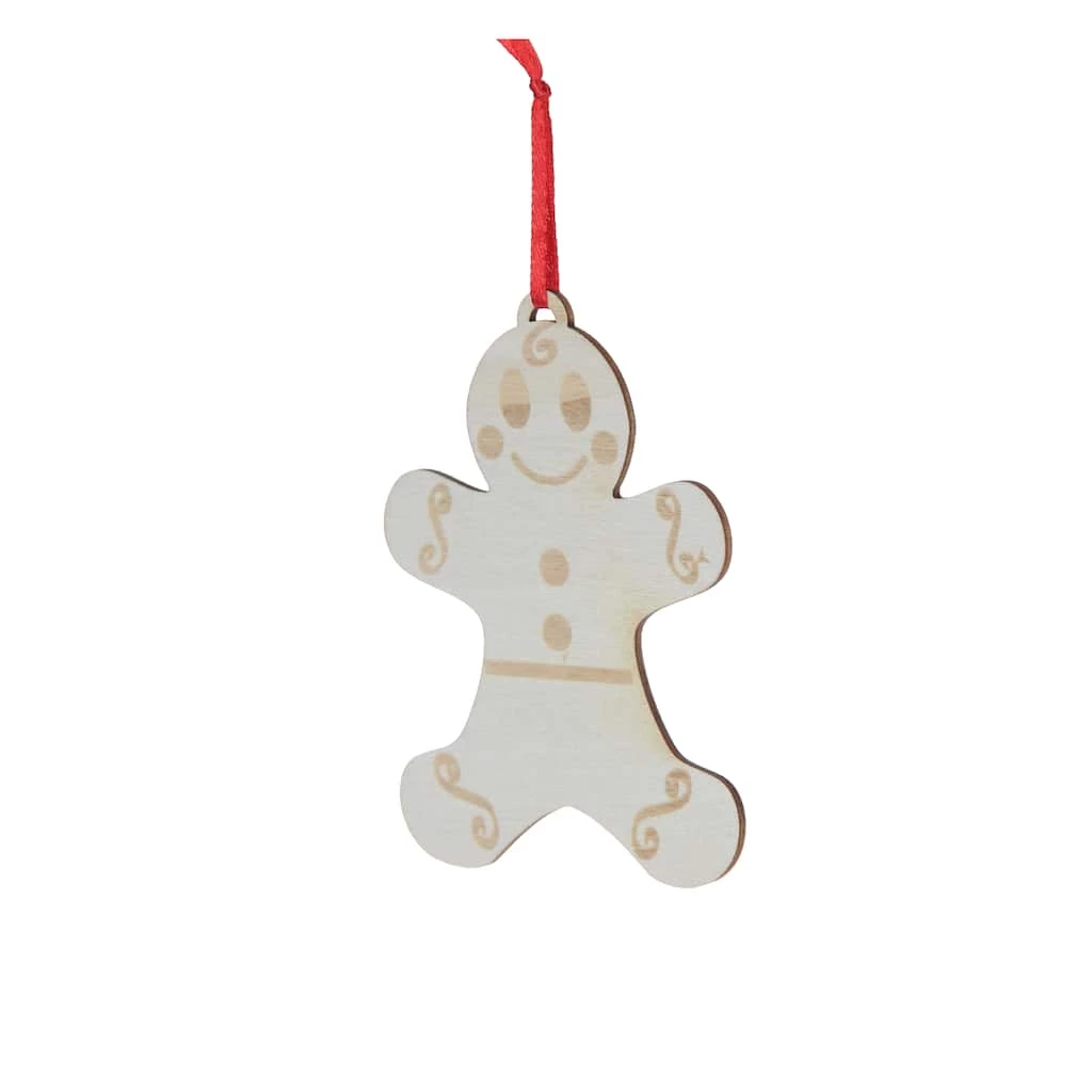Outlet βοΈ 4.5" D.I.Y. Wood Burned Gingerbread Man Ornament by Make Market® π Christmas π 4 Outlet βοΈ 4.5" D.I.Y. Wood Burned Gingerbread Man Ornament by Make Market® π Christmas π - Image 2