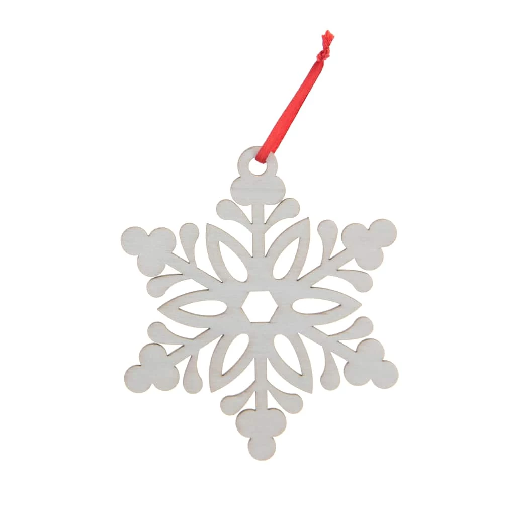 Discount π 4'' Snowflake Flower Laser Wooden Ornament by Make Market® β 3 Discount π 4'' Snowflake Flower Laser Wooden Ornament by Make Market® β