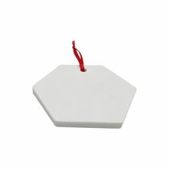 Outlet 😉 3.5" Unfinished Ceramic Hexagon Ornament by Make Market® 🌟 -Christmas Shop 10704197 3