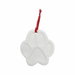Brand new 💯 3.2" Unfinished Ceramic Paw Print Ornament by Make Market® 🌟