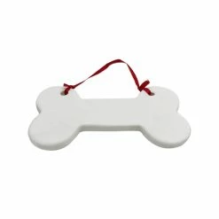 Coupon 🌟 4.2" Unfinished Ceramic 🦮 Dog Bone Ornament by Make Market® 🎁 -Christmas Shop 10704203 3