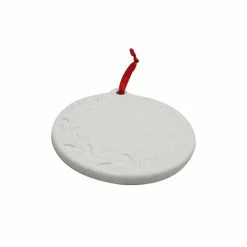 Best Sale 🧨 3.34" Unfinished Ceramic Wreath Ornament by Make Market® ⌛ -Christmas Shop 10704209 3