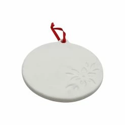 Discount 🔥 3.34" Unfinished Ceramic Poinsettia Ornament by Make Market® 🎉 -Christmas Shop 10704219 3