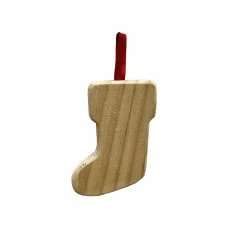 Outlet 👏 Unfinished Stocking Pine Ornament by Make Market® 🌟