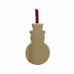 Outlet 🎉 Unfinished Snowman Pine Ornament by Make Market® 🌟
