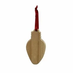 Wholesale 🔥 Unfinished Light Bulb Pine Ornament by Make Market® 🛒