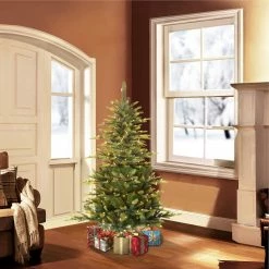 Budget 🔥 6 Pack: 4.5ft. Pre-Lit Aspen Fir Artificial 🎅 Christmas Tree, Clear Lights by Puleo International 😍 -Christmas Shop D248236S 6