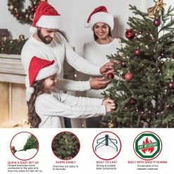 Budget 🔥 6 Pack: 4.5ft. Pre-Lit Aspen Fir Artificial 🎅 Christmas Tree, Clear Lights by Puleo International 😍 -Christmas Shop D248236S 7