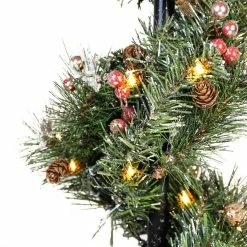 Cheapest ❤️ 6 Pack: 4ft. Pre-Lit Spiral Artificial 🎄 Christmas Tree in Urn, Warm White LED Rice Lights by Puleo International ✔️ -Christmas Shop D248348S 3