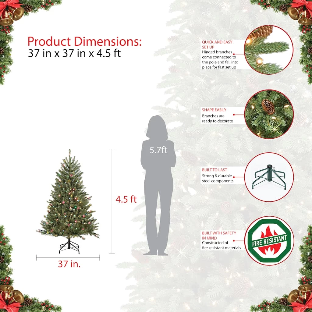 Best deal βοΈ 6 Pack: 4.5ft. Pre-Lit Fraser Fir Artificial π Christmas Tree, Multicolor Lights by Puleo International π 8 Best deal βοΈ 6 Pack: 4.5ft. Pre-Lit Fraser Fir Artificial π Christmas Tree, Multicolor Lights by Puleo International π - Image 6