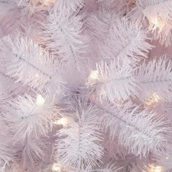 Budget 🔥 6 Pack: 4.5ft. Pre-Lit White Northern Fir Artificial ❄ Christmas Tree, Clear Lights by Puleo International 😀 -Christmas Shop D248437S 3