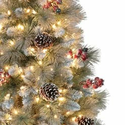 Promo 🎁 6 Pack: 4.5ft. Pre-Lit Sterling Pine Artificial 🎄 Christmas Tree, Clear Lights by Puleo International 🧨 -Christmas Shop D248441S 3