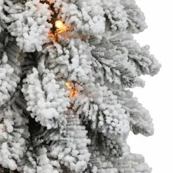 Best deal 🎁 6 Pack: 4ft. Pre-Lit Flocked Alpine Artificial 🎄 Christmas Tree, Clear Lights by Puleo International ✔️ -Christmas Shop D248488S 3